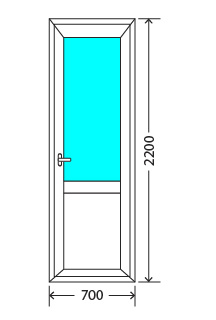 Балконный блок: дверь KBE Эталон 58 Вязьма