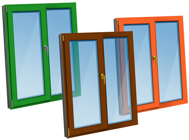 Цветные пластиковые окна - коричневые, серые по доступной цене фото Вязьма