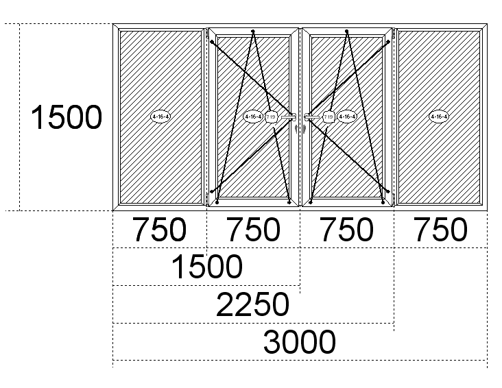 Стандартные окна ПВХ: размеры - высота и ширина Вязьма